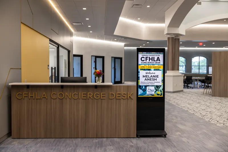 The CFHLA Concierge Desk inside Rosen College of Hospitality Management