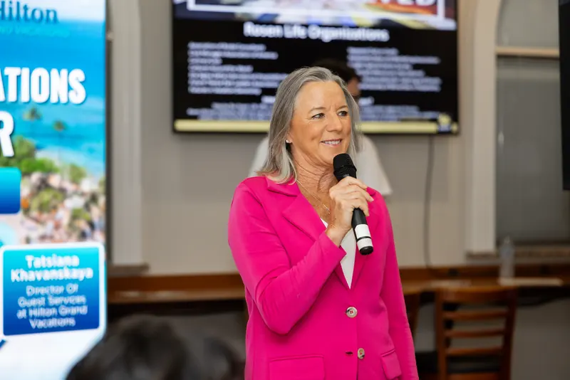 Hilton Grand Vacations leaders on an industry panel at Rosen College